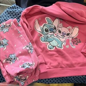 Girls Lilo and Stitch Hoodie+Sweatpants -size 7/8